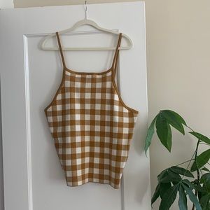 Madewell sweater tank plaid XXL